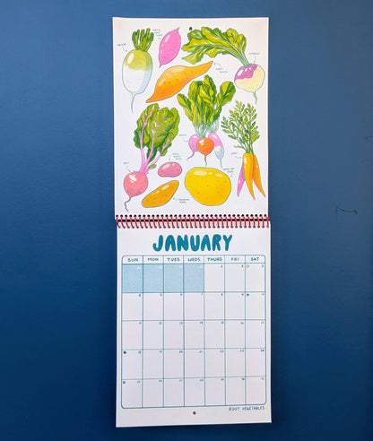 2026 Seasonal Produce Risograph Calendar- Christina Hu