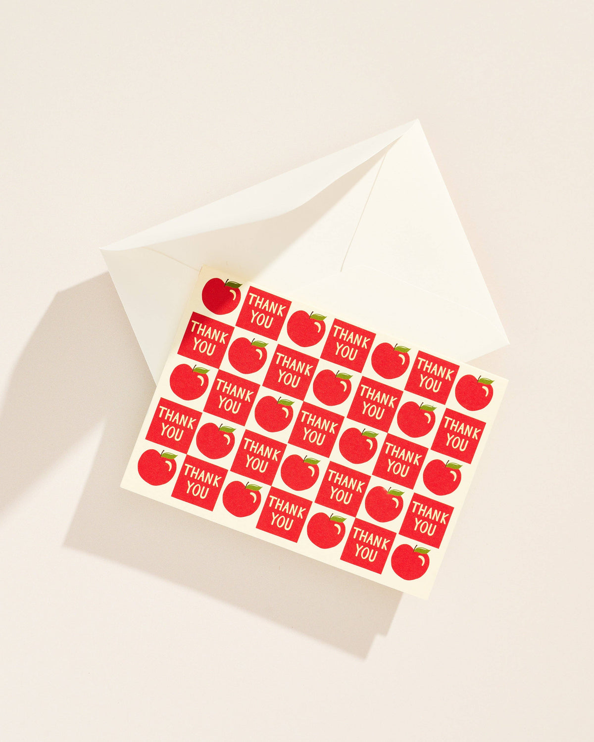 Checked Apples Thank You Note
