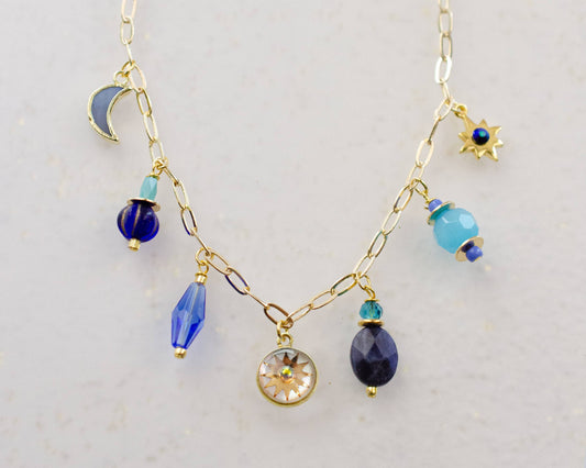 Jill Makes - Pearl Zodiac Water Sign Charm Necklace