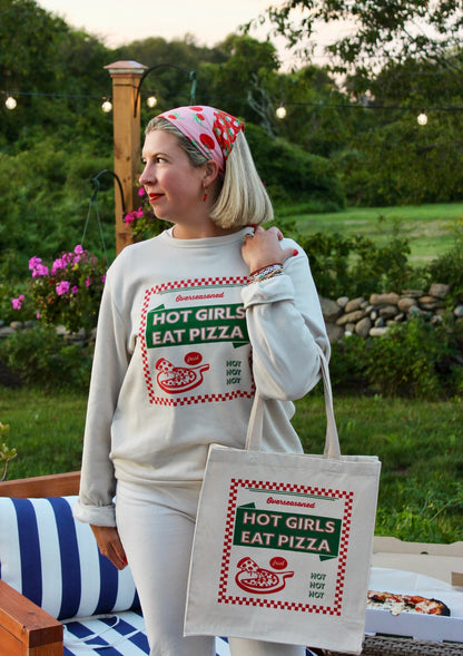 Hot Girls Eat Pizza Tote Bag 🍕