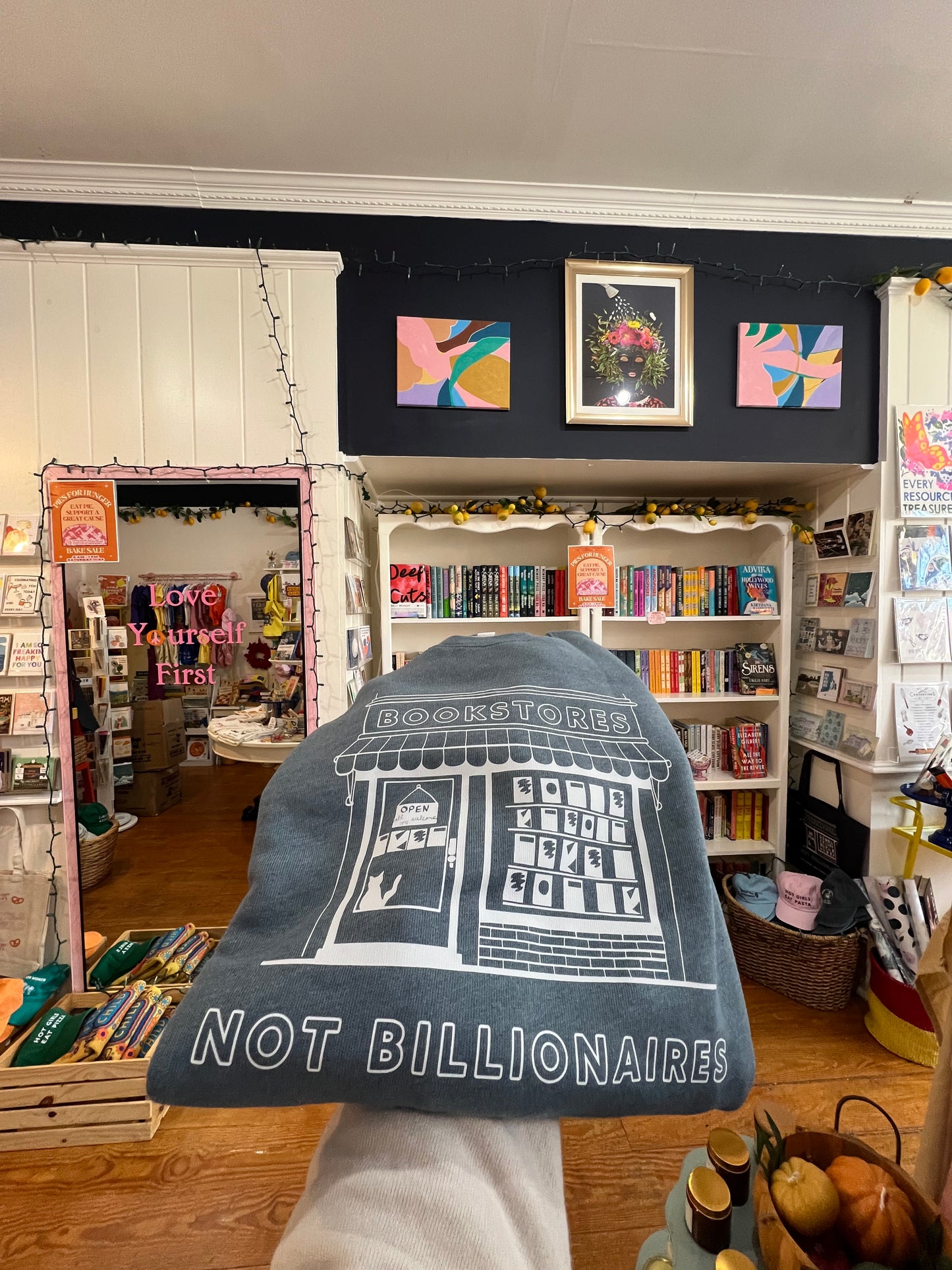 Bookstore Not Billionaires Crewneck Sweatshirt