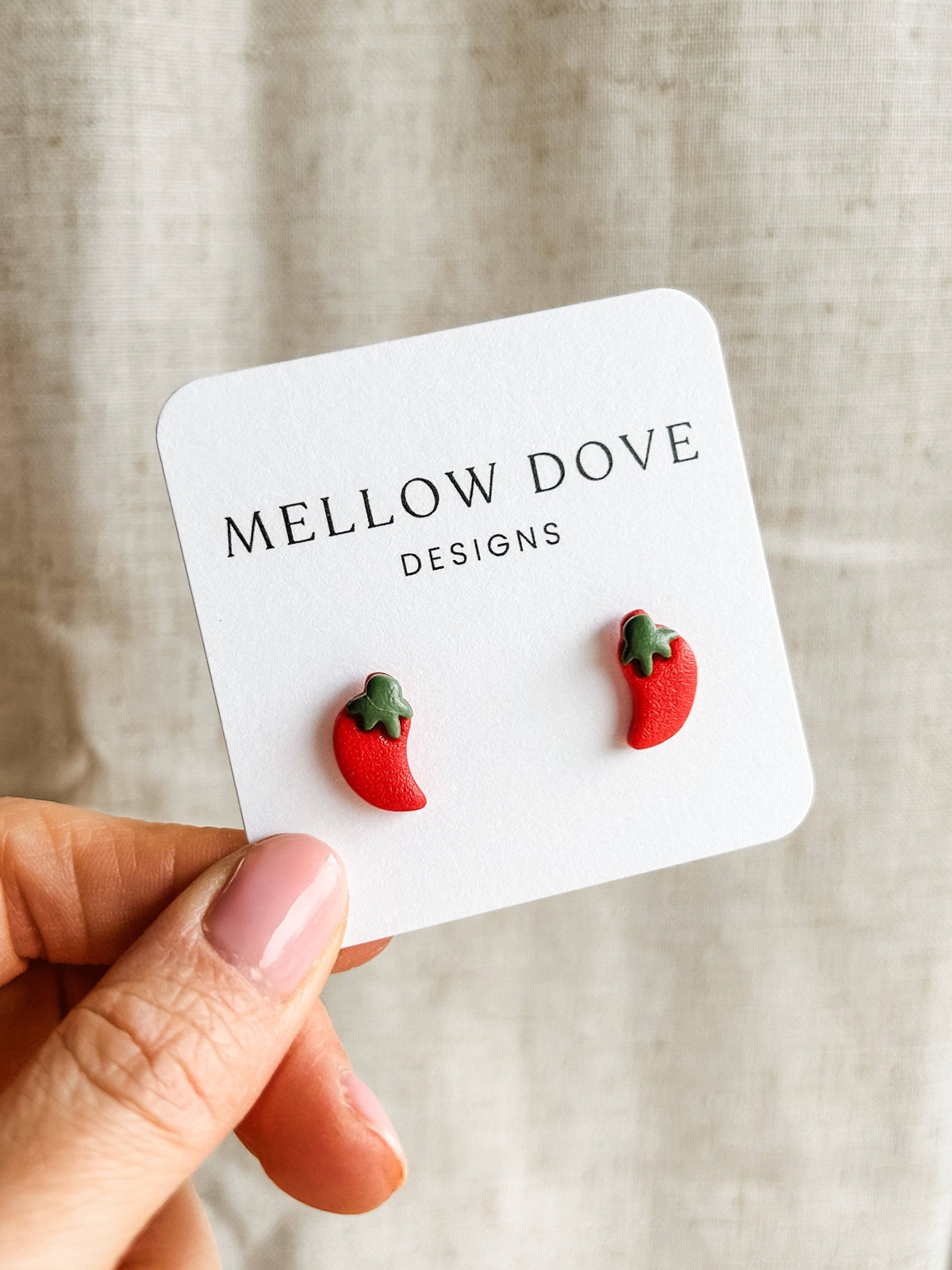 Chili Pepper Studs- Mellow Dove Designs