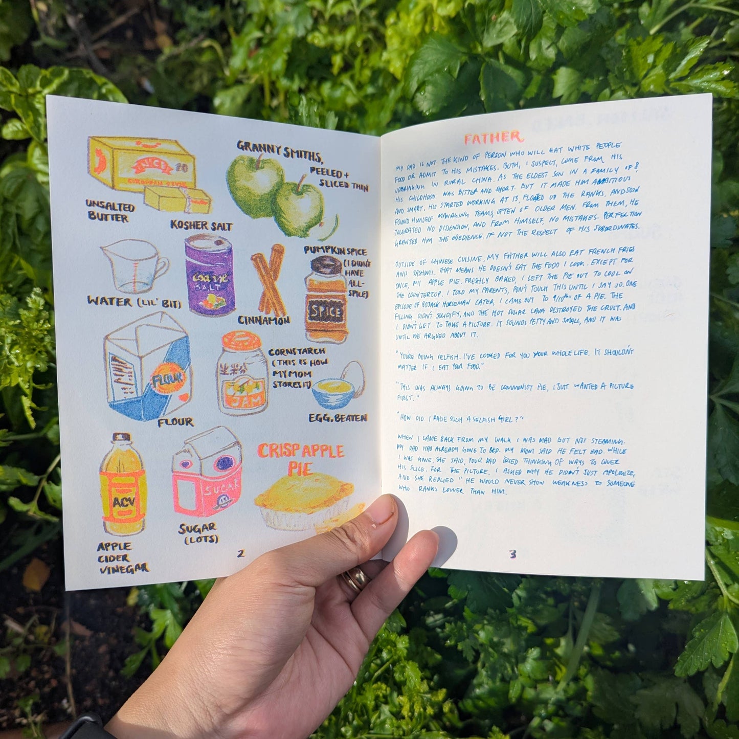 Food I've Cooked for Those I've Loved Risograph Zine- Christina Hu