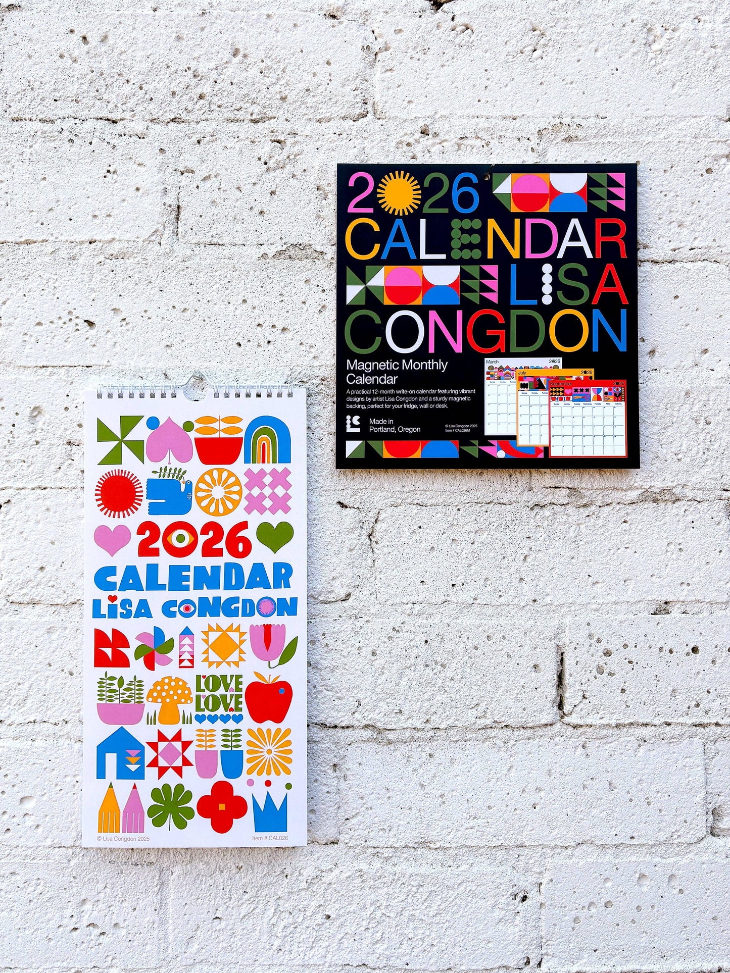 2026 Magnetic Calendar by Lisa Congdon