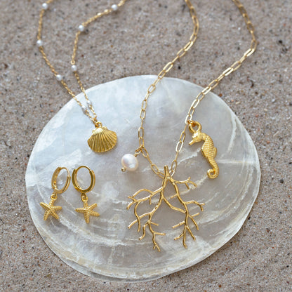 Coral Charm Necklace