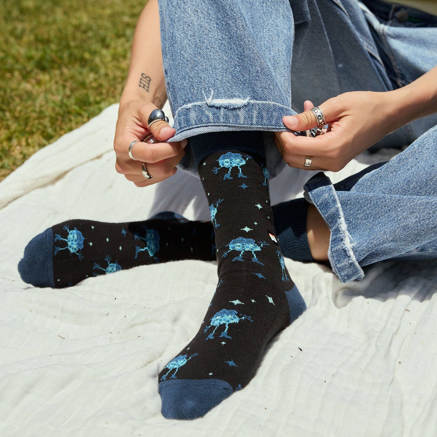 Disco Balls Pride Socks: Size Medium- Socks that Save LGBTQ Lives