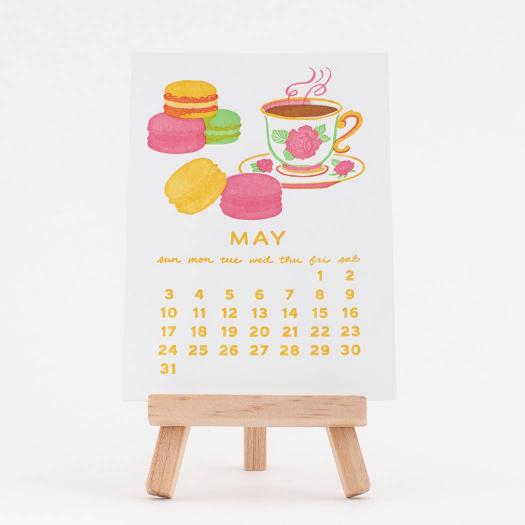 2026 Sweet Treats Letterpress Desk Calendar