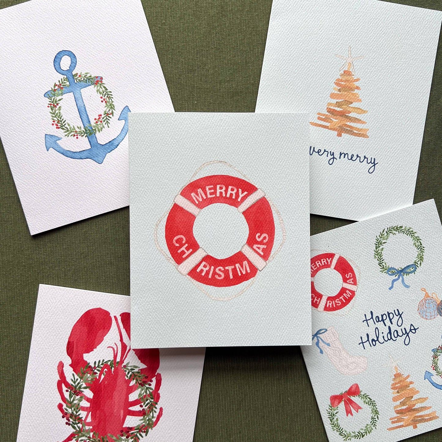 Holiday Lobster Greeting Card