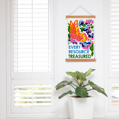Every Resource Treasured Risograph Social Change Poster