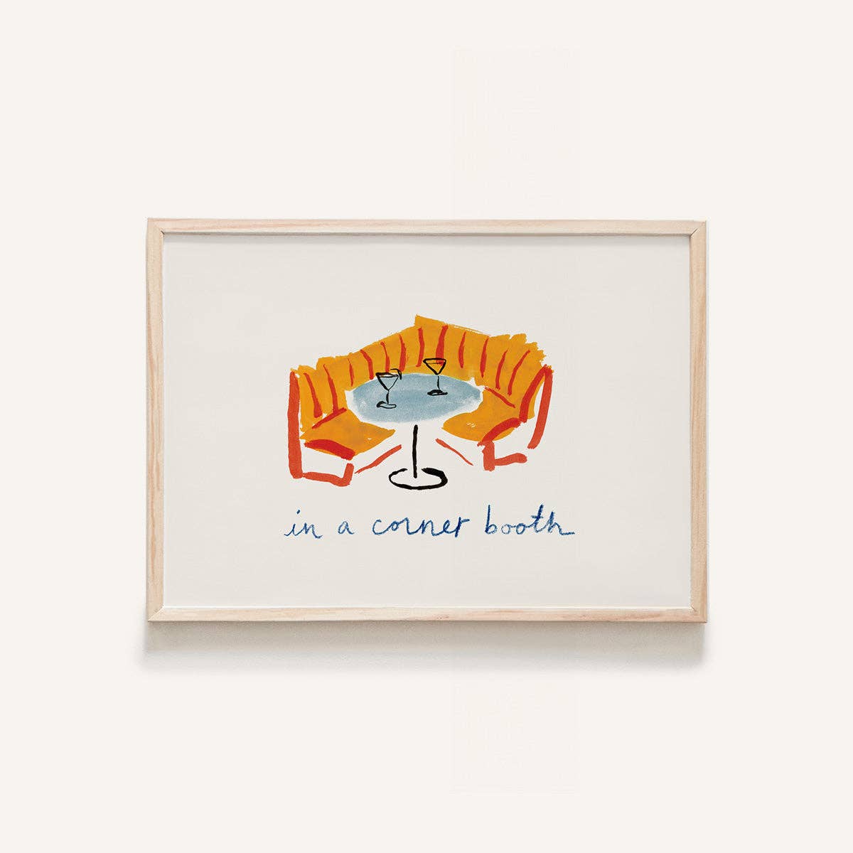 In a Corner Booth- Phthalo Ruth Print