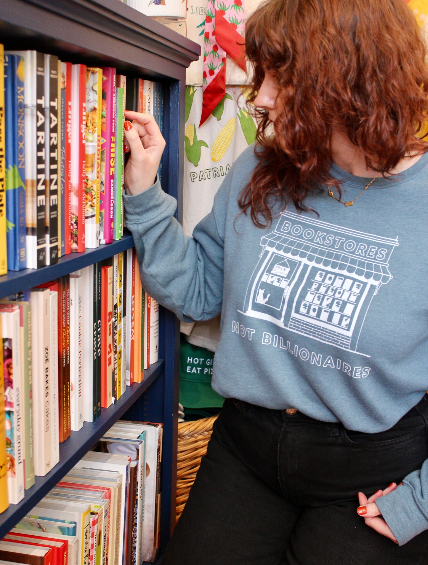 Bookstores Not Billionaires Crewneck Sweatshirt