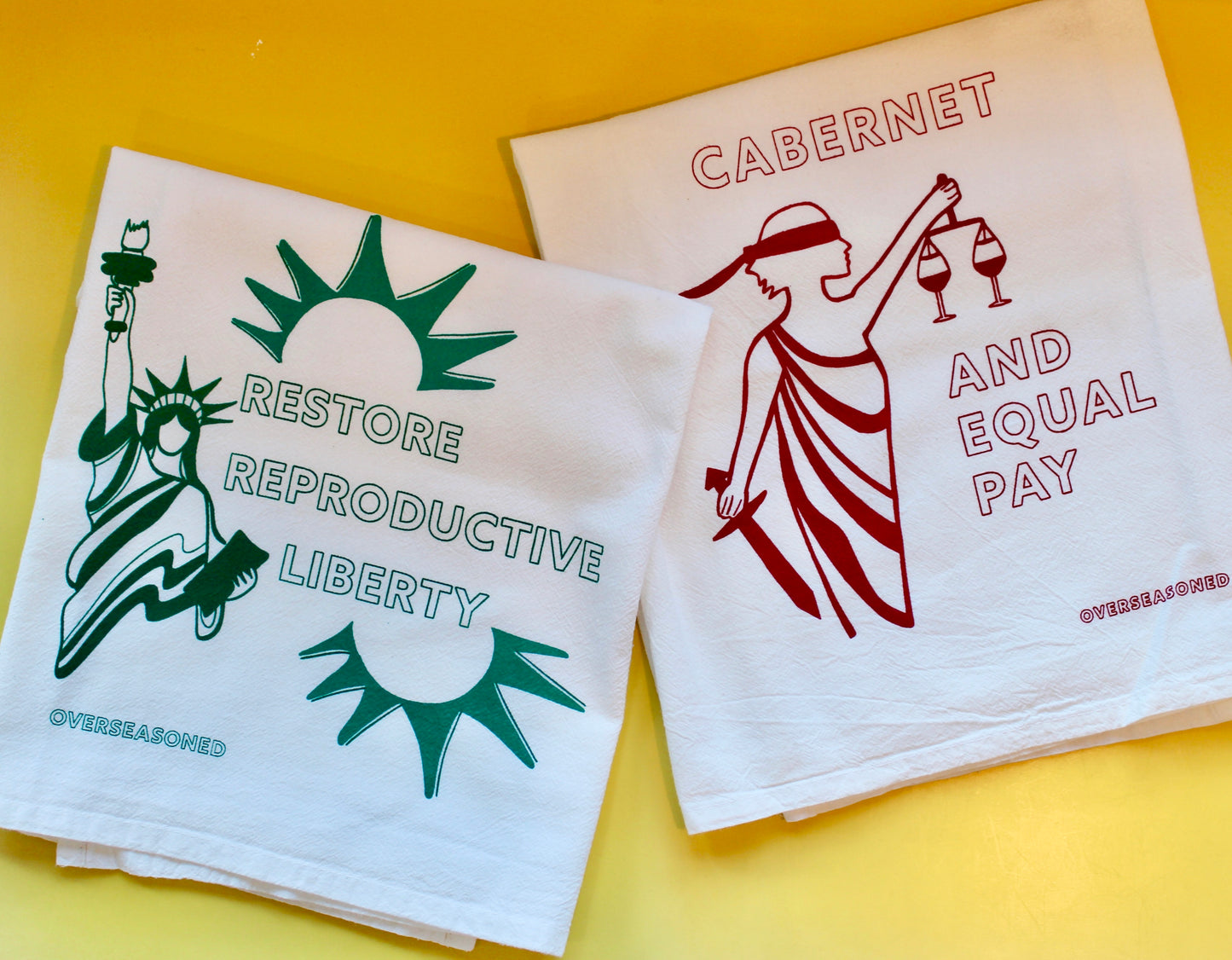 Cabernet and Equal Pay Tea Towel
