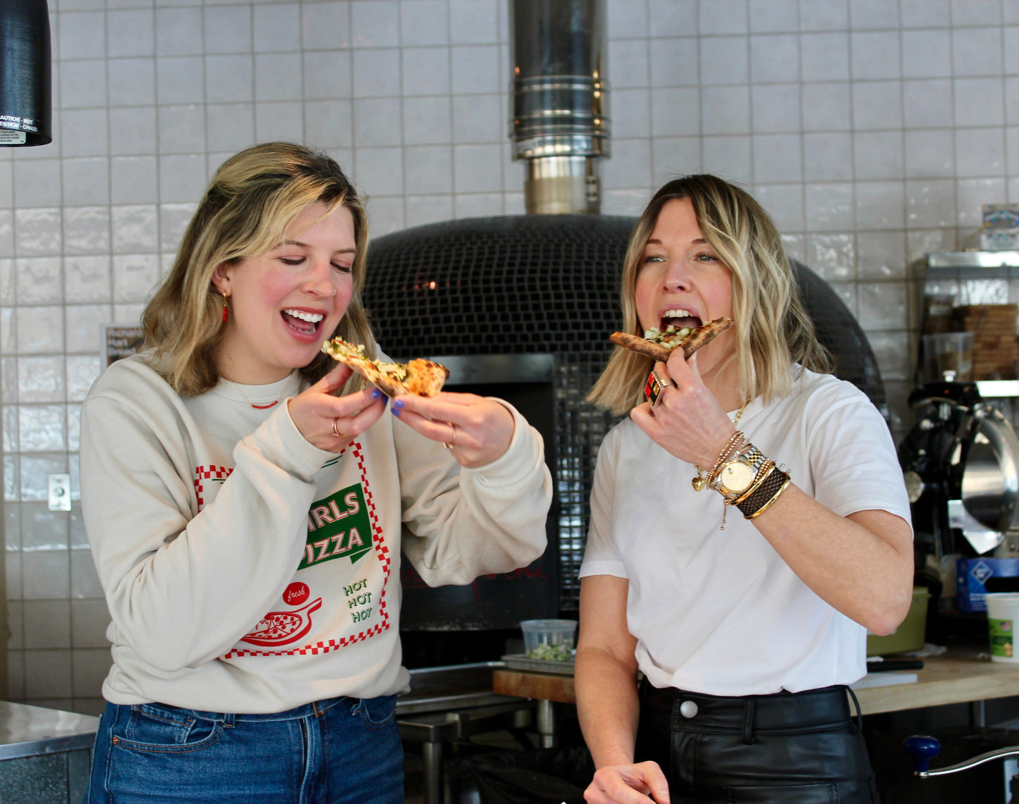 Hot Girls Eat Pizza Unisex Crewneck 🍕