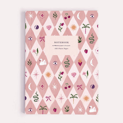 Blush Harlequin Notebook | Sister Paper Co.