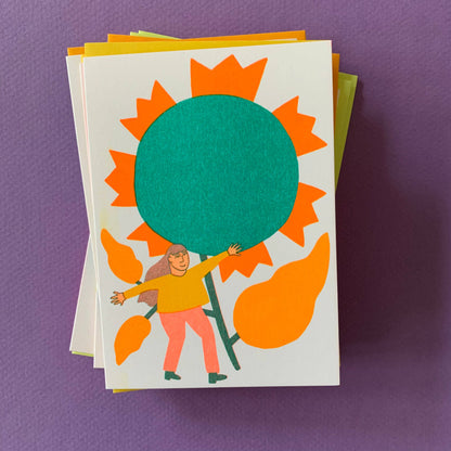 Blooming Card Set - Risograph Printed