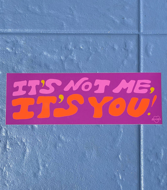 Ash + Chess - Bumper Sticker - It's Not Me, It's You