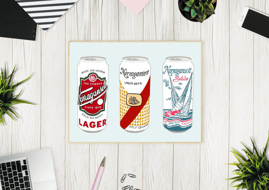 Narragansett 3 Can - Alexi Sarah Illustration