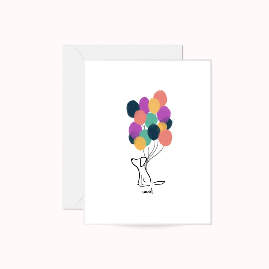 Balloon Dog Birthday Dog Card