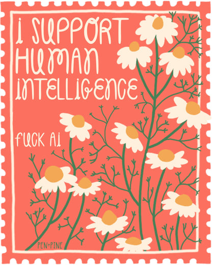 Human Intelligence Sticker- Pen+Pine
