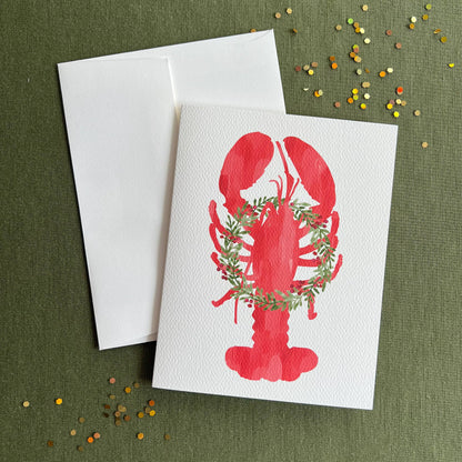 Holiday Lobster Greeting Card