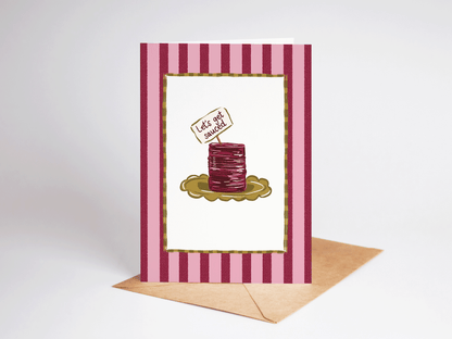 Let's Get Sauced Cranberry Thanksgiving Fall Greeting Card