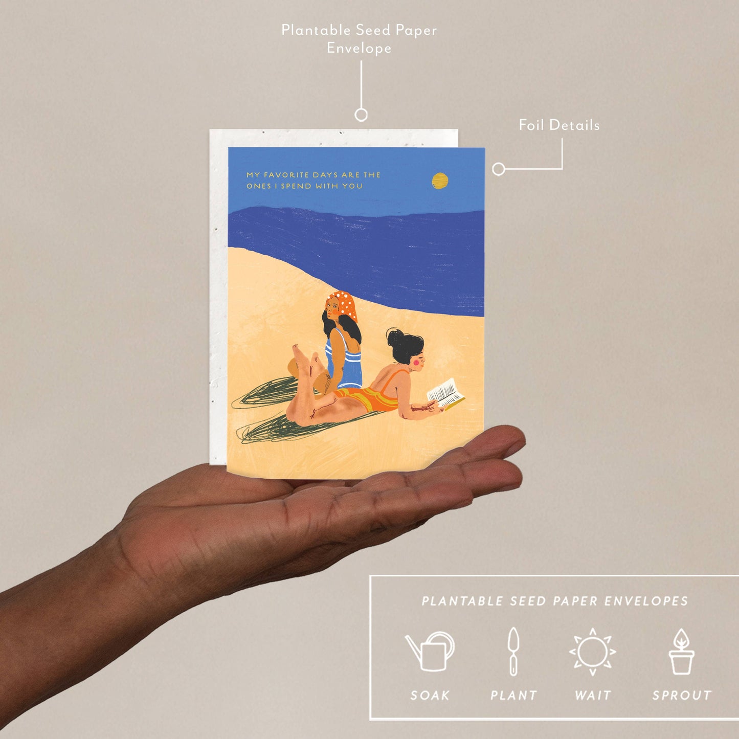 Beach Girls Friendship Card
