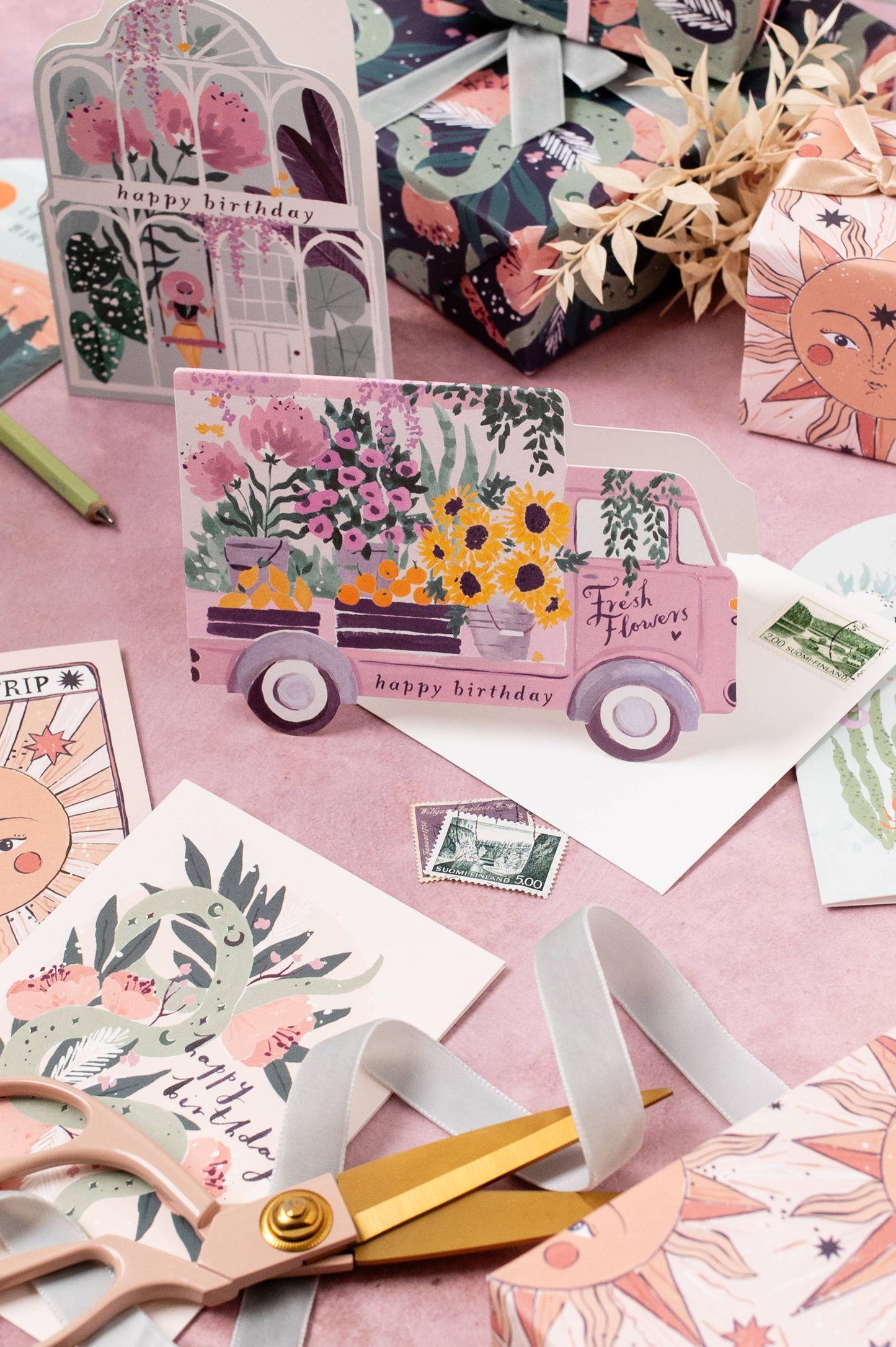 Flower Truck Birthday Card | Sister Paper Co.