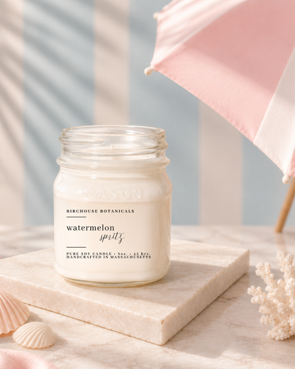 Watermelon Spritz 8 oz. Soy Candle - Birchouse Botanicals -