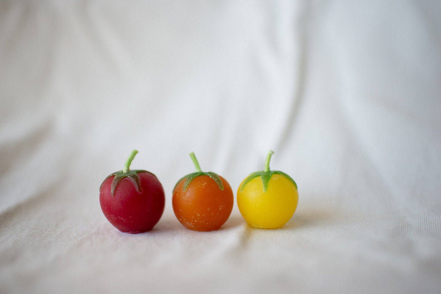 Cherry Tomato Beeswax Birthday Candles