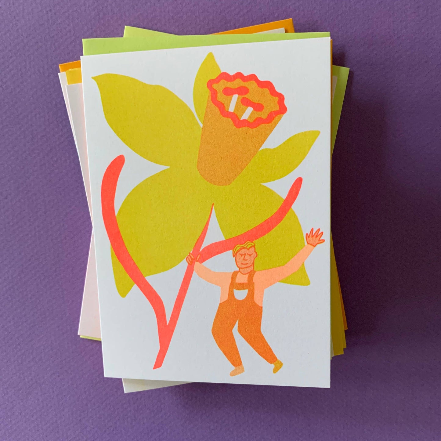 Blooming Card Set - Risograph Printed