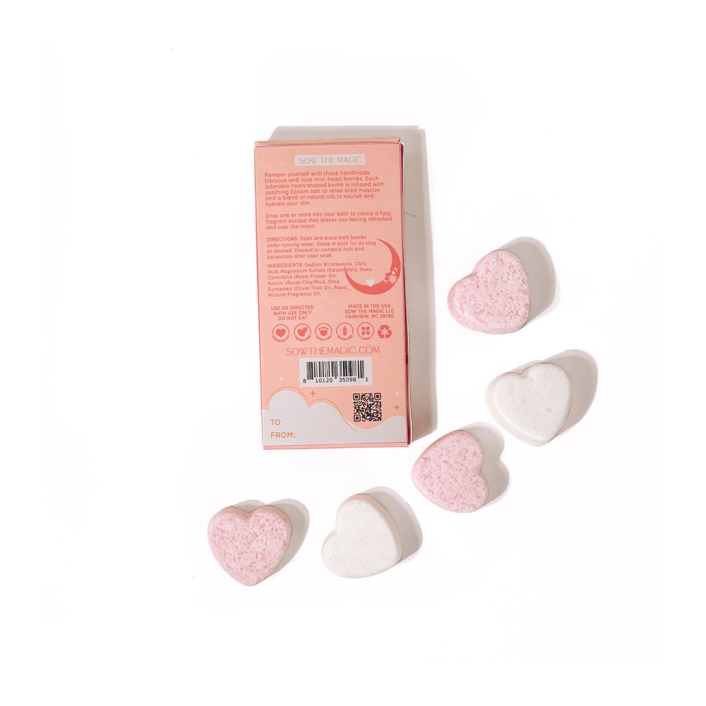 Sow the Magic - Over the Moon Mini Sweet Heart Bath Bombs Gift Set