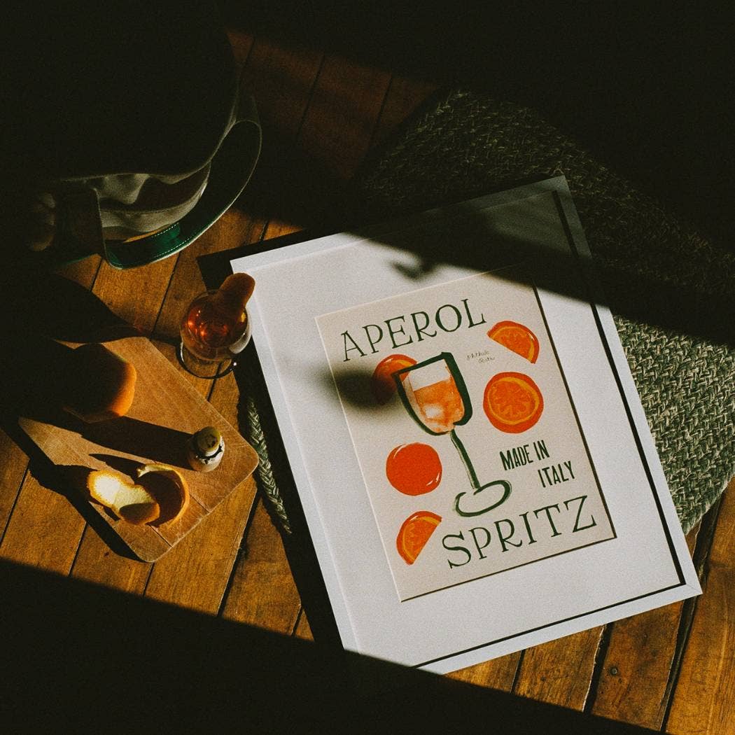Aperol Spritz Art Print: 8 x 10