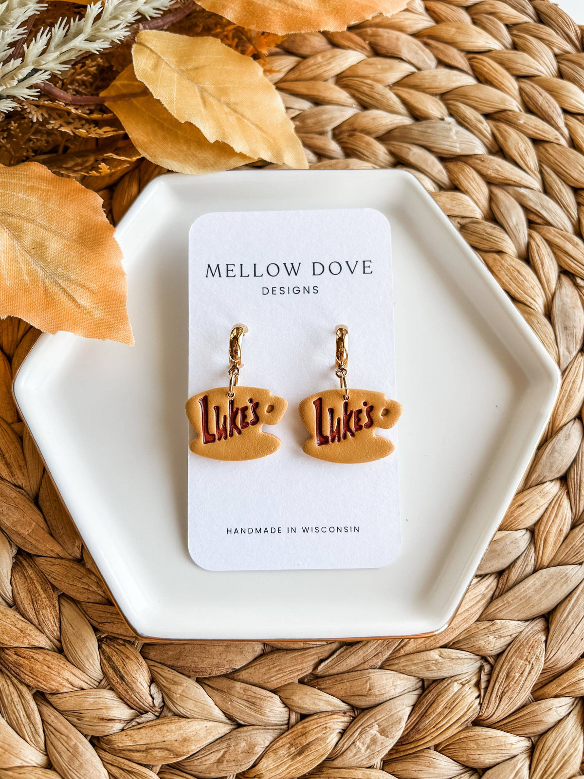 Luke's Diner Sign Hoops- Mellow Dove Designs