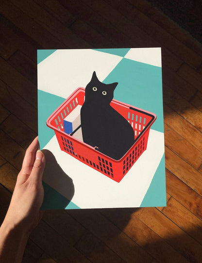 Black Cat Art Print- Jen Wang Studios