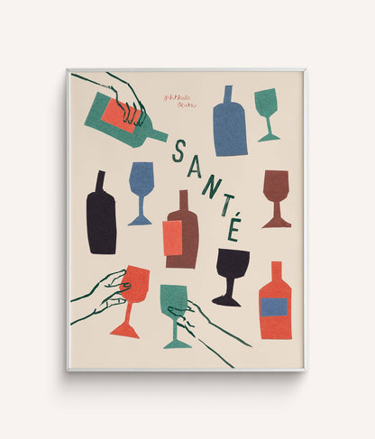 Santé Art Print: 8 x 10