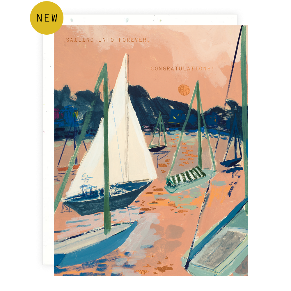 Sailing into Forever Wedding Card
