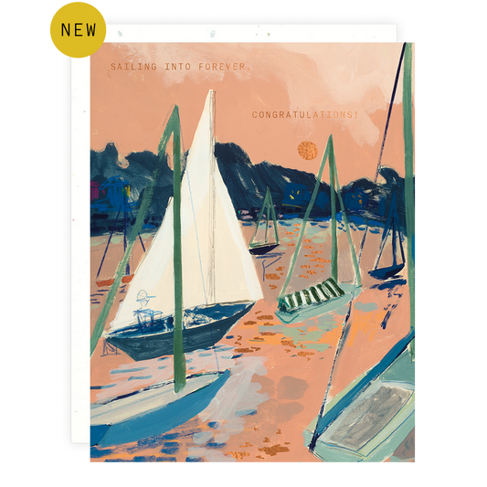 Sailing into Forever Wedding Card