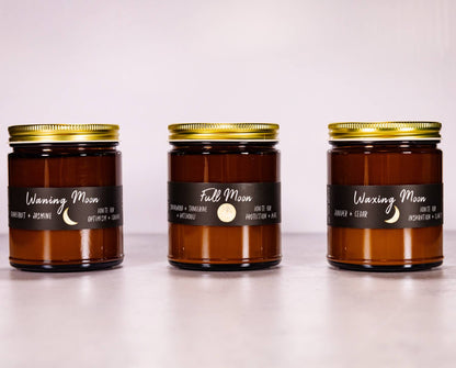Full Moon // Moon Phase Candle // Non-Toxic Soy Wax Candle