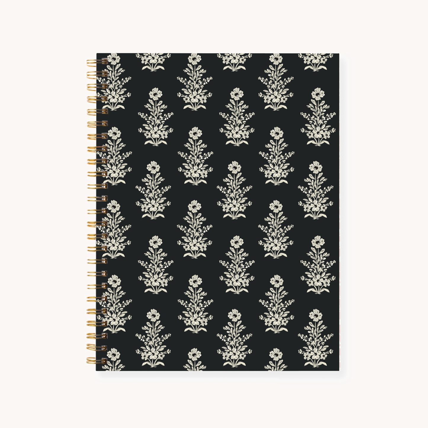 Floral 7x9 Hardcover Spiral Notebook