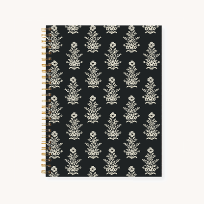 Floral 7x9 Hardcover Spiral Notebook