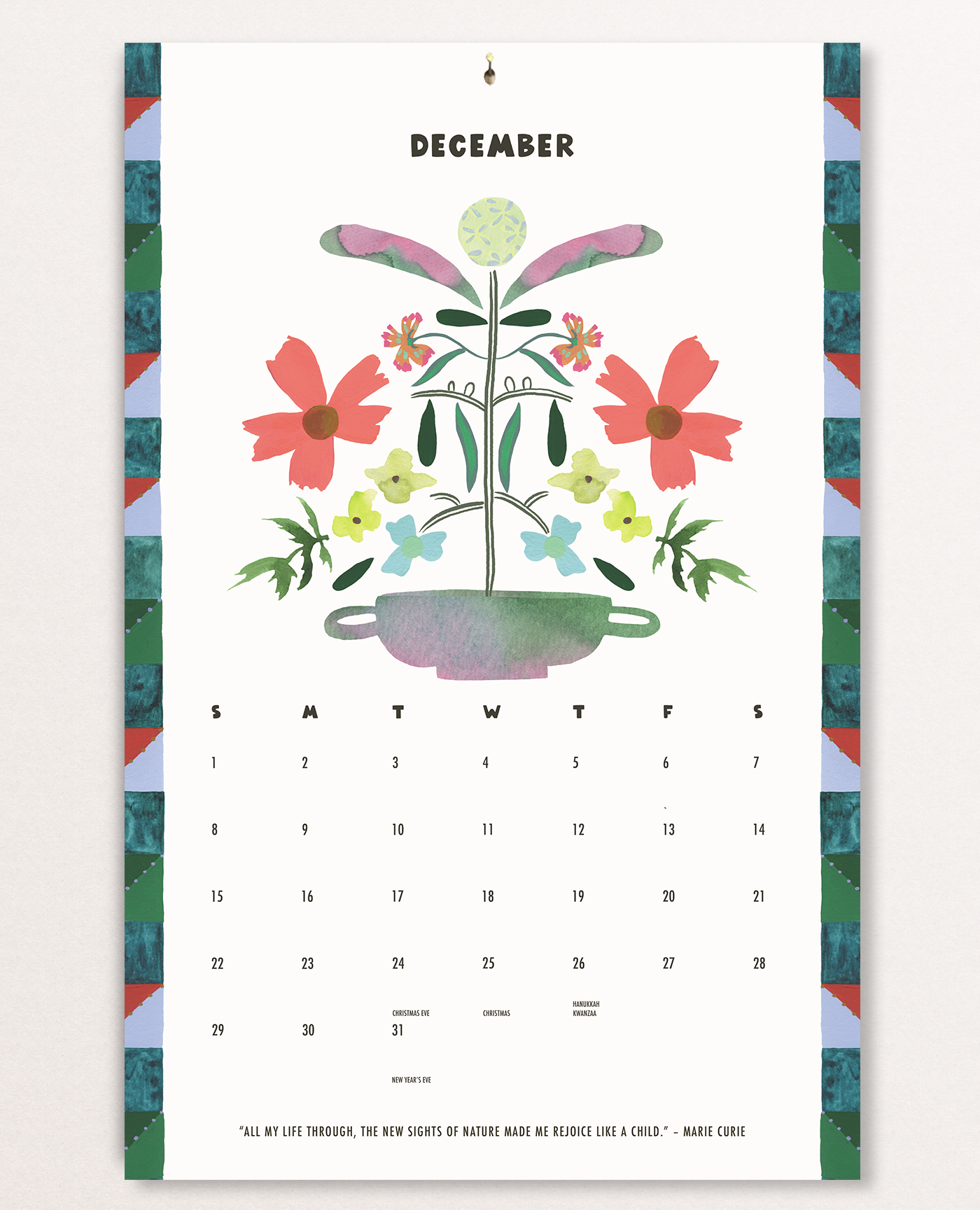 Persika Design Co. - 2024 Fauna and Folk Art Wall Calendar