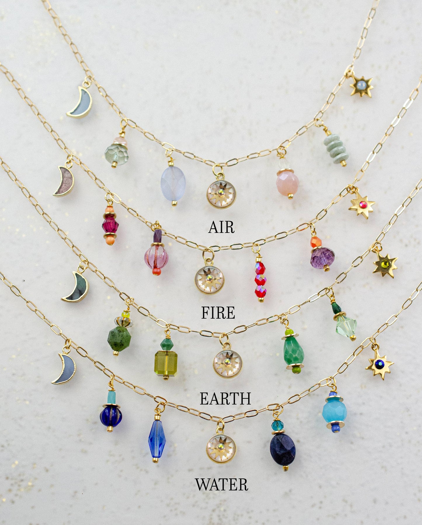 Jill Makes - Pearl Zodiac Earth Sign Charm Necklace