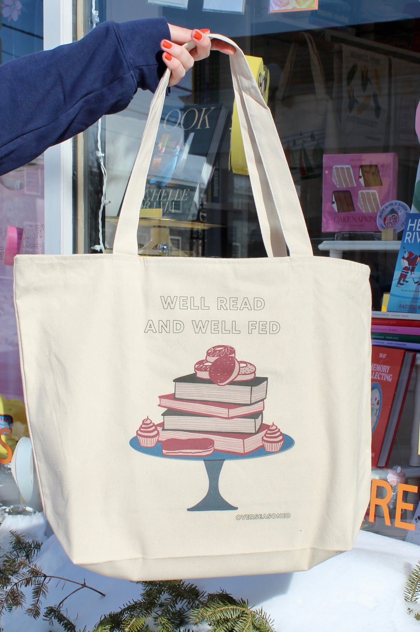 Well Read and Well Fed Zipper Tote Bag