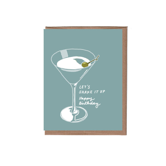 Martini Birthday Greeting Card