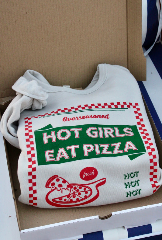 Hot Girls Eat Pizza Unisex Crewneck 🍕