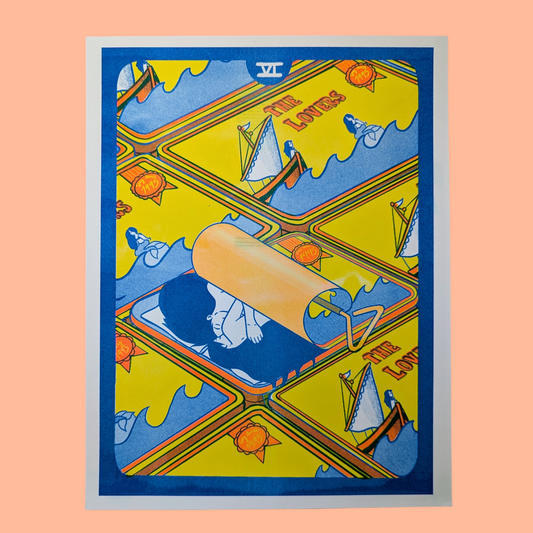 The Lovers Risograph print- Christina Hu