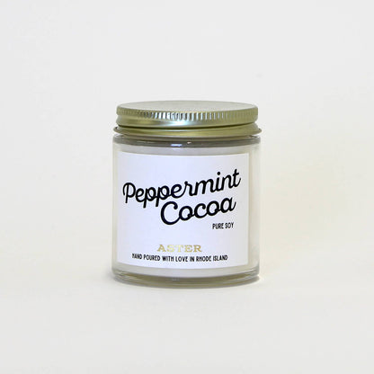 Aster Candle - Peppermint Cocoa Candle - 4oz