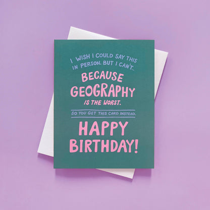 Odd Daughter Paper Co. - Geography (New) - Long Distance Birthday Card