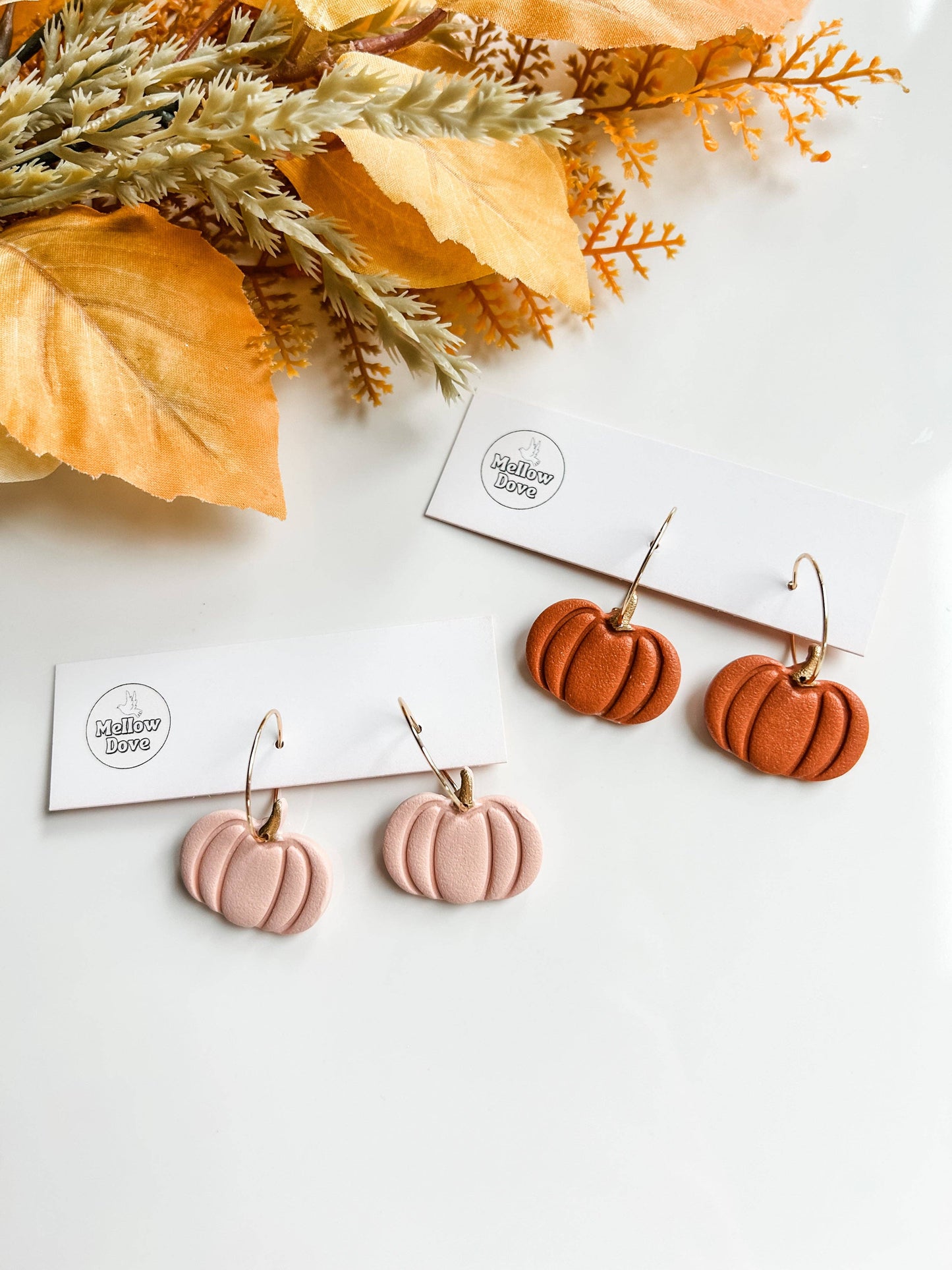 Mellow Dove Designs - Pumpkin Hoops | Blush Pink