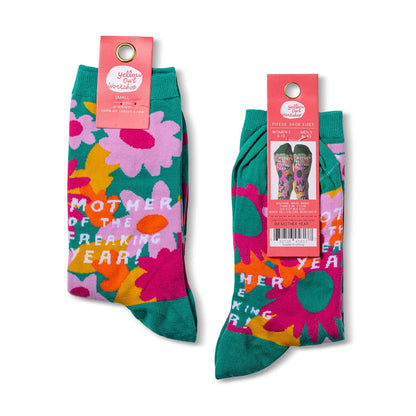 Mother of the Freakin Year Socks - Women's